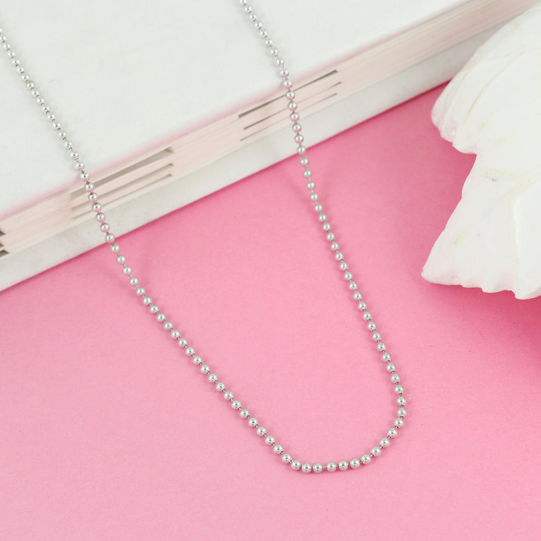 Silver Orbit Ball Chain