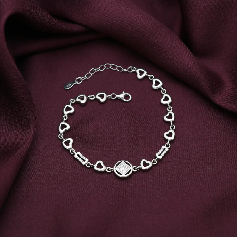 Silver Eternal Heart Bracelet