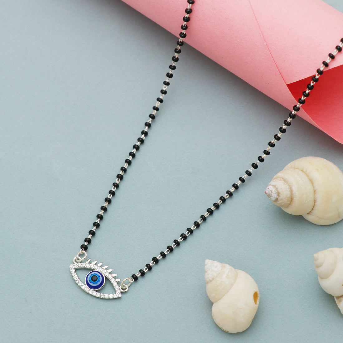 Silver Evil Eye Mangalsutra