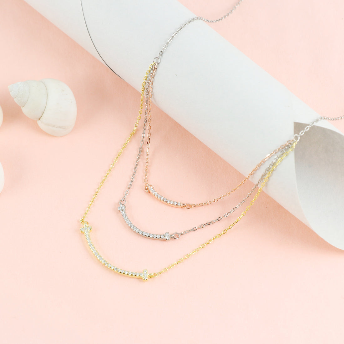 Silver Elegant Threetone Neckwear