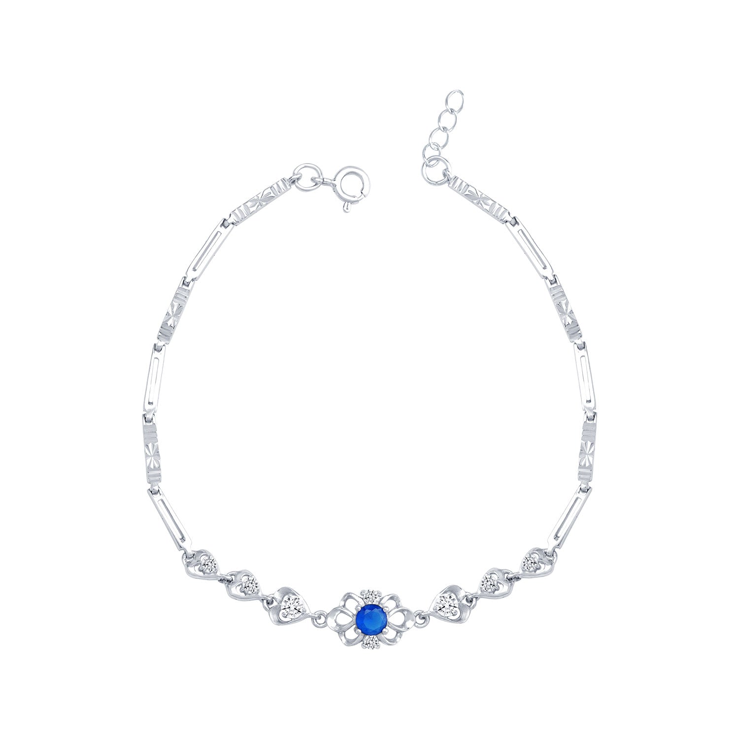 Silver Blue Blossom Bracelet