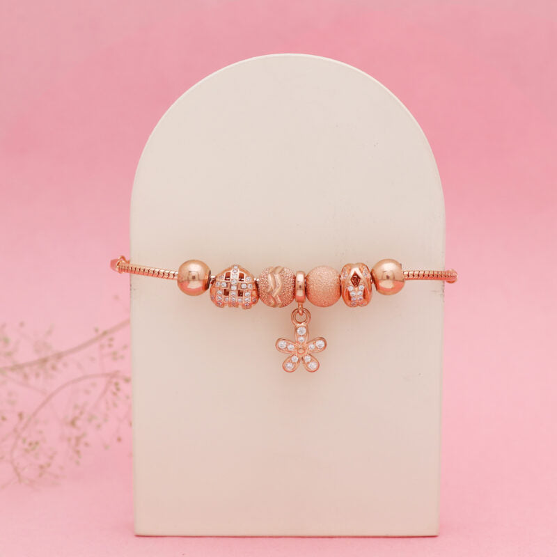 Silver Rose Gold Pandora Bracelet