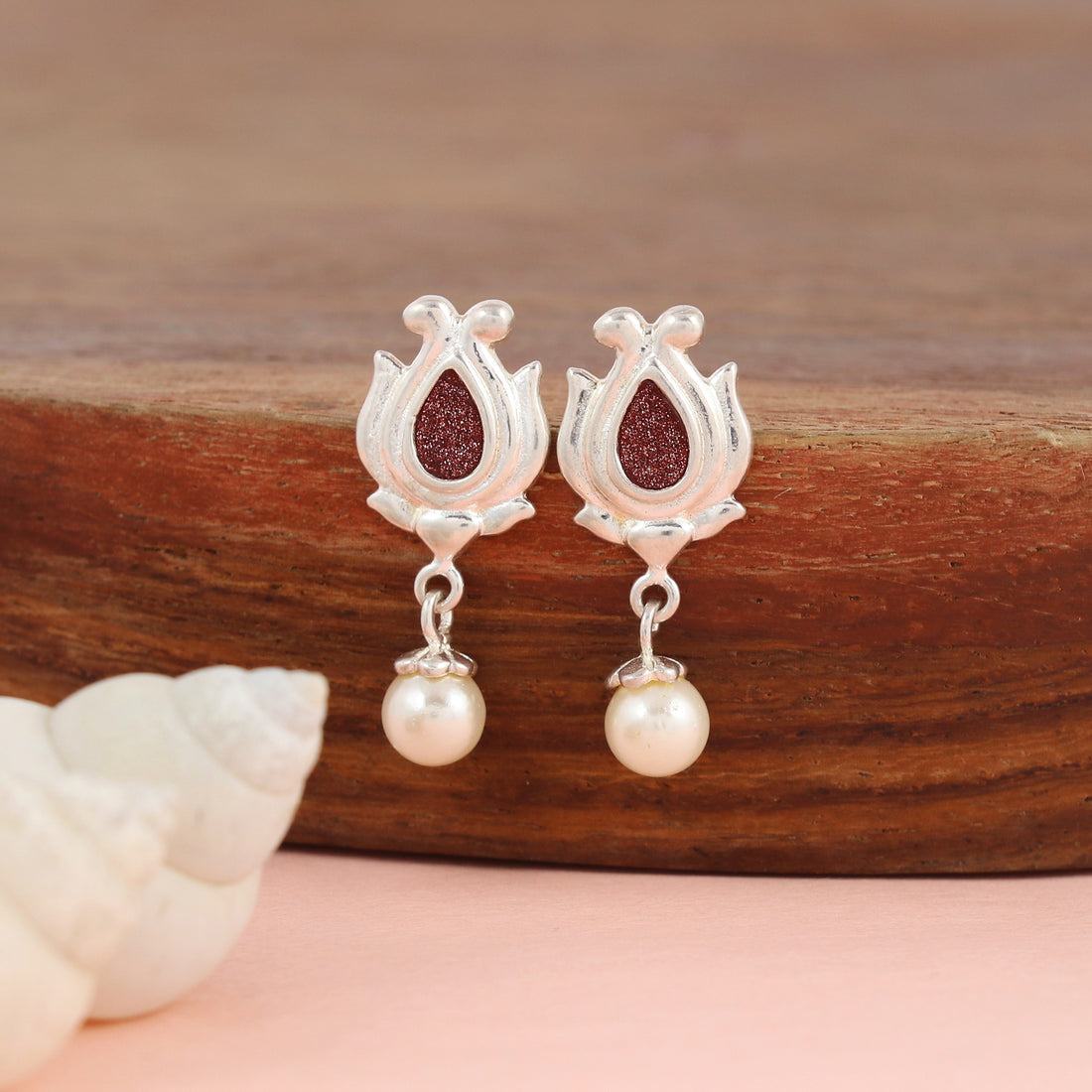 Lotus Radiance Silver Earrings