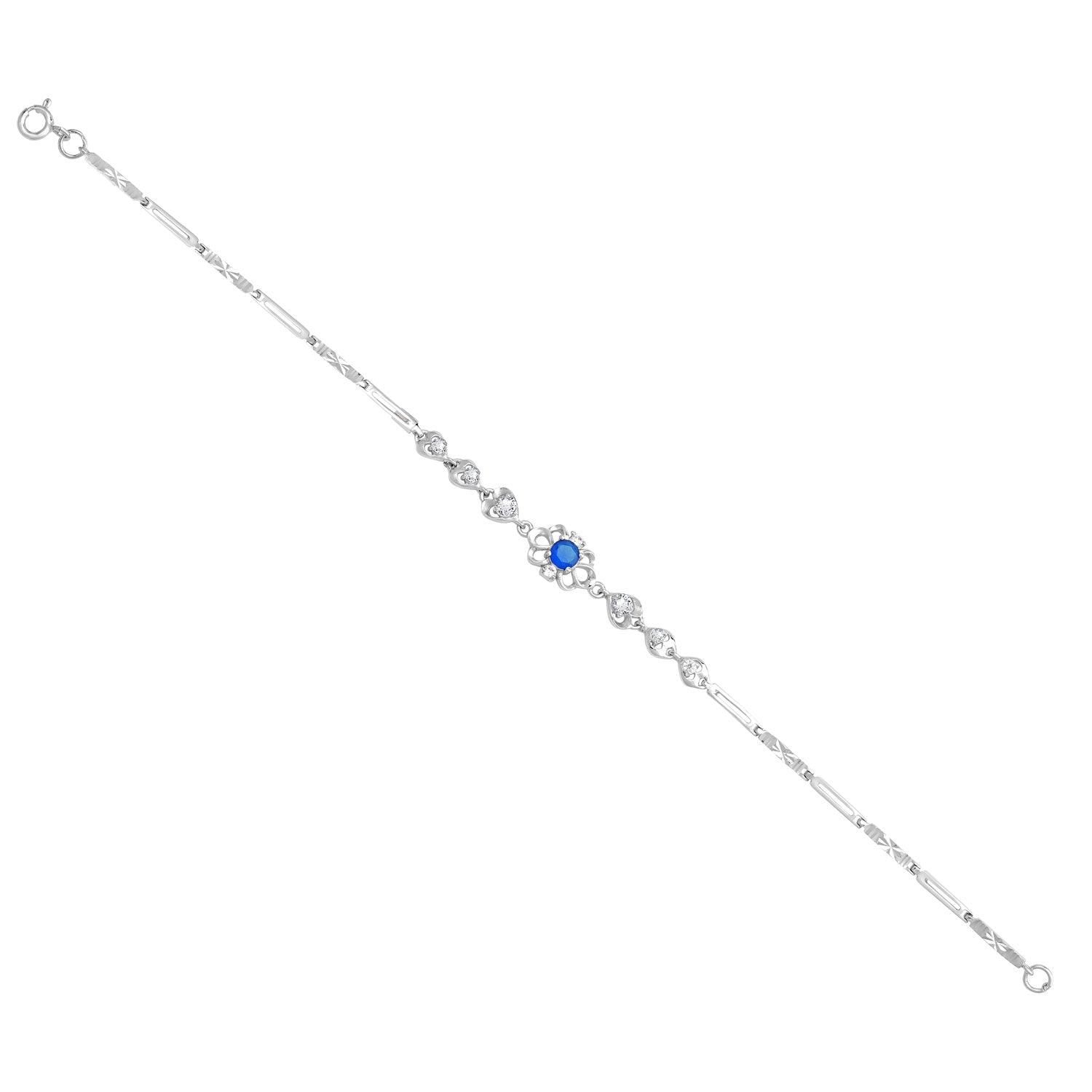 Silver Blue Blossom Bracelet