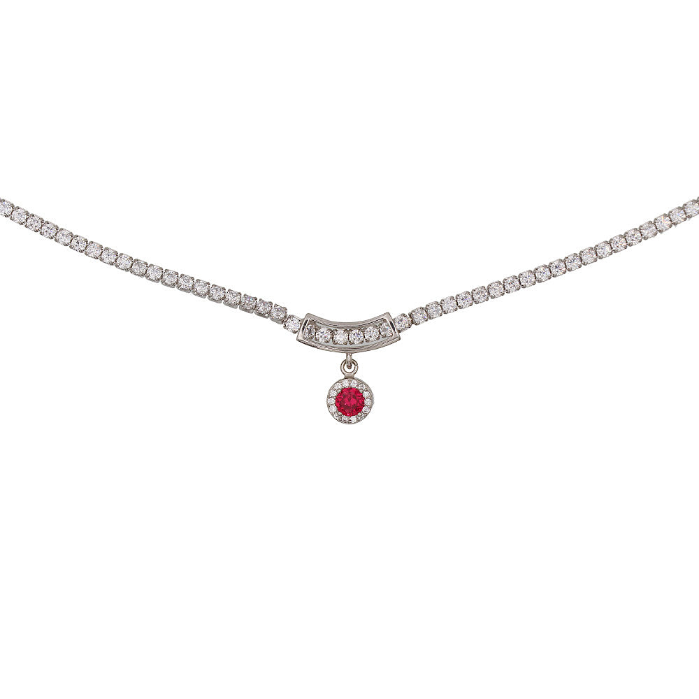 Silver Tennis Necklace
