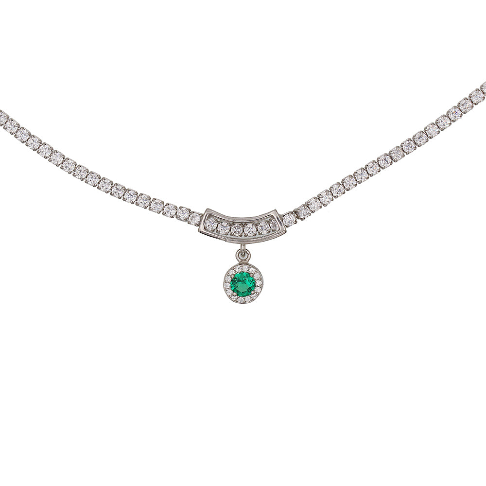 Silver Tennis Necklace