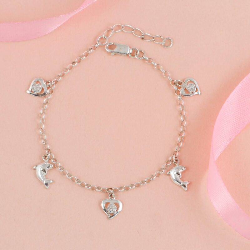 Silver Heartfelt Charm Bracelet