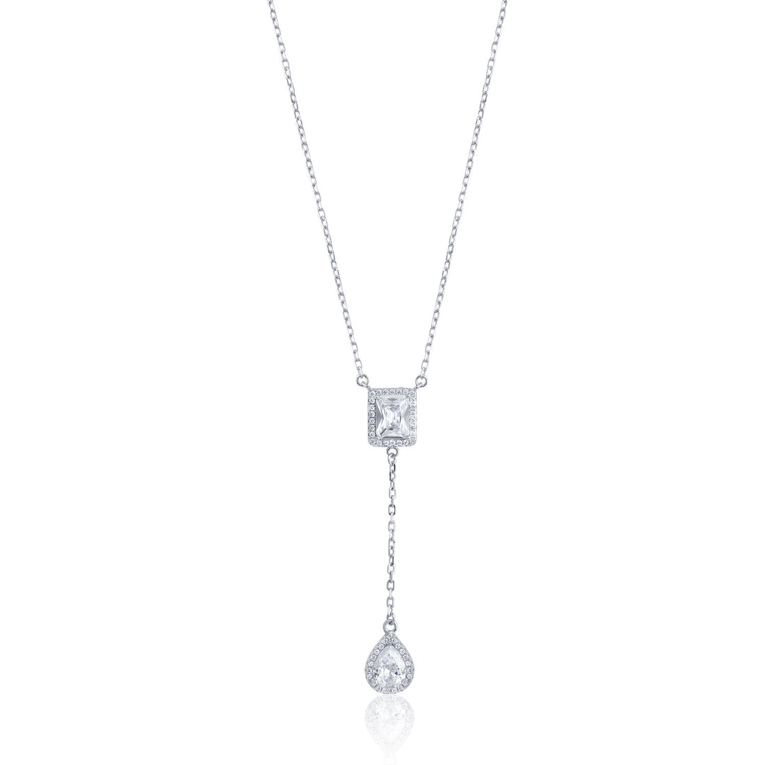 Silver Solitaire Drop Neckwear