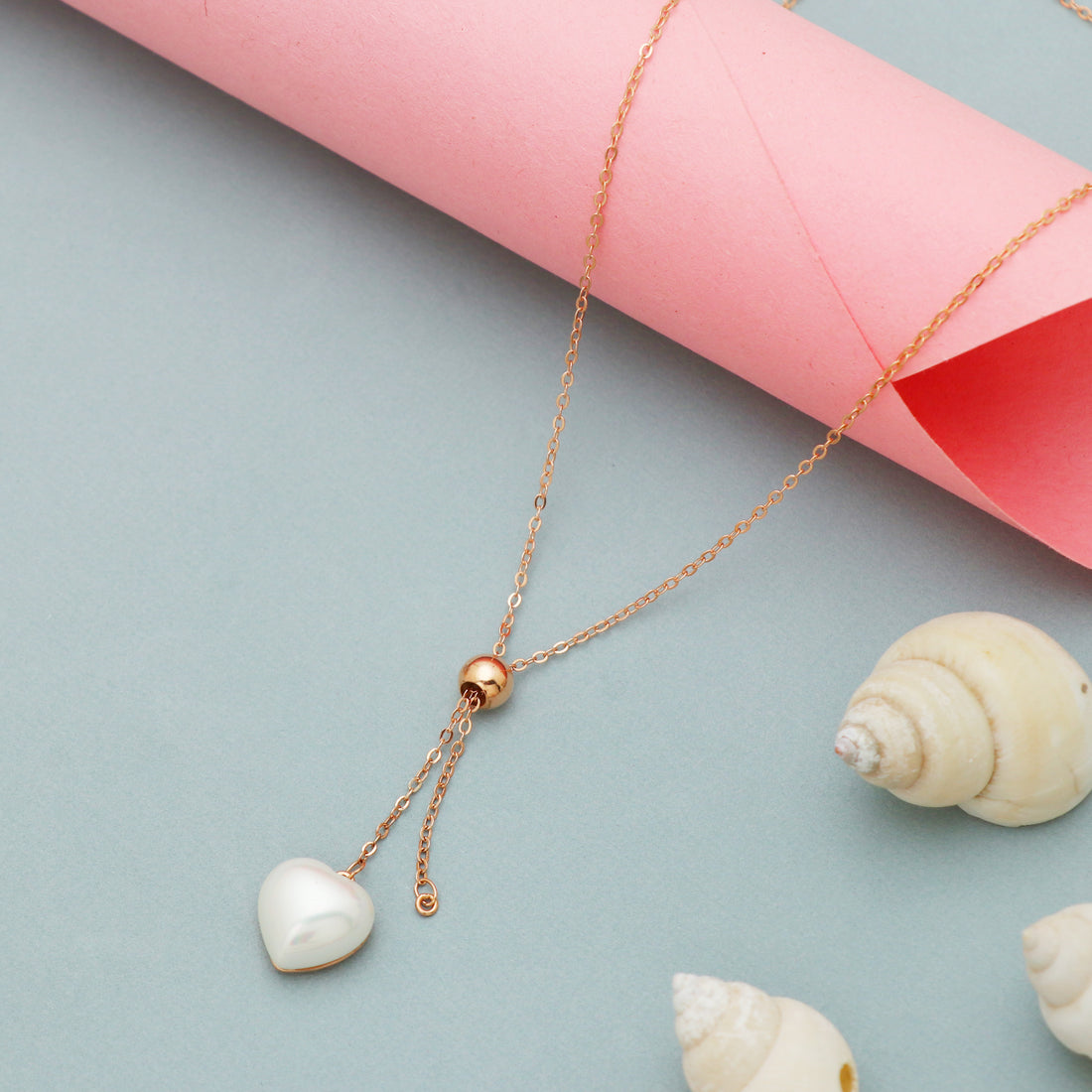 Silver Rosegold Sweetheart Serenity Chain Pendant