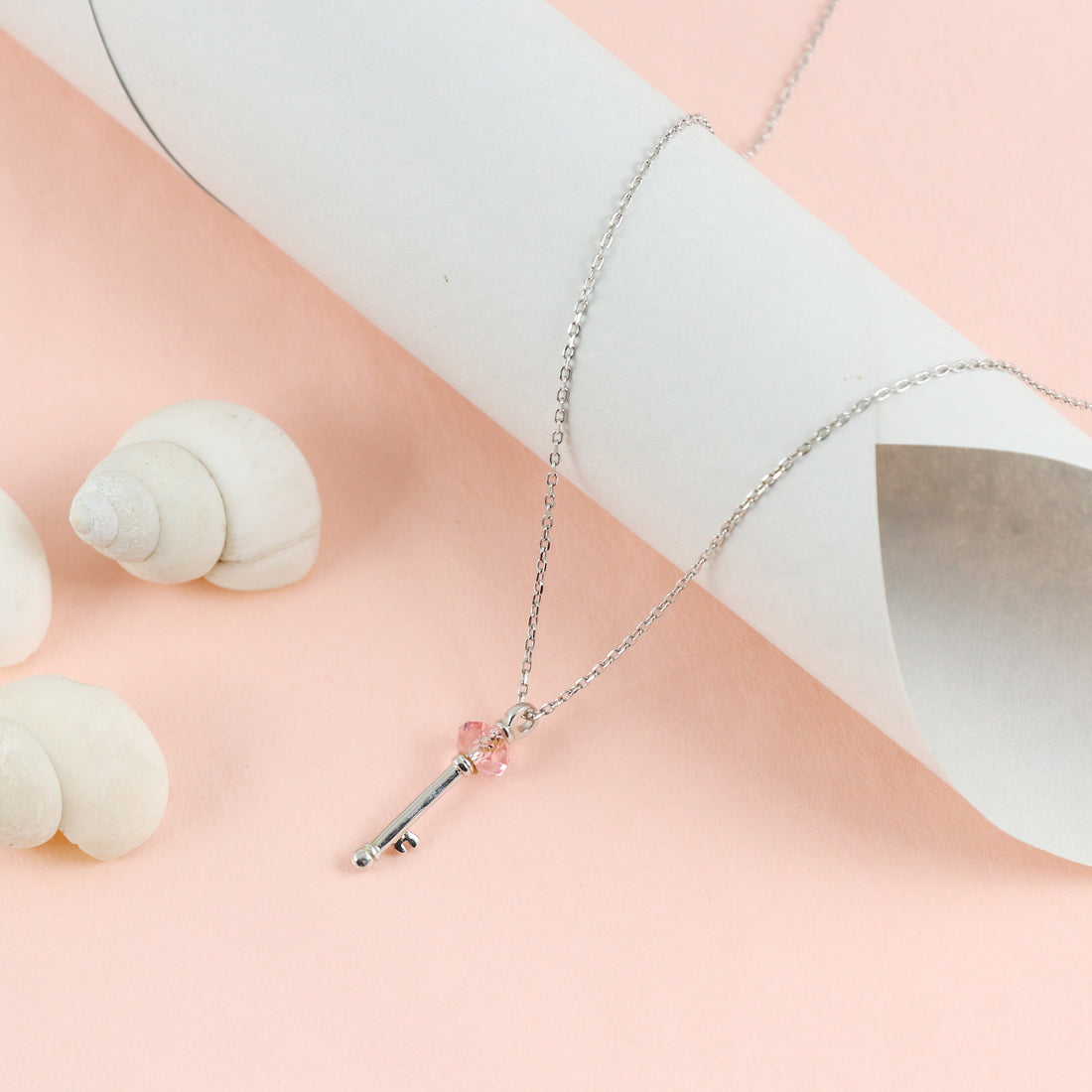 Silver Light Key Pendant