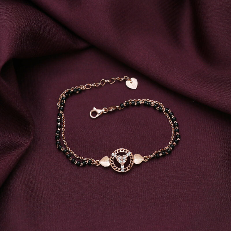 Silver Rose Gold Glamour Mangalsutra