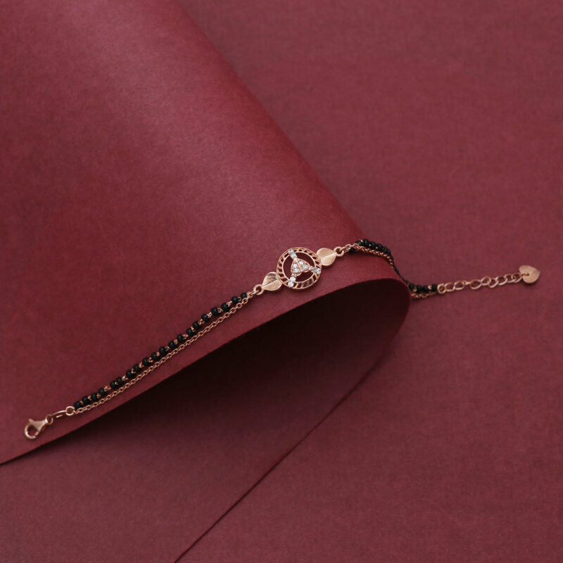 Silver Rose Gold Glamour Mangalsutra