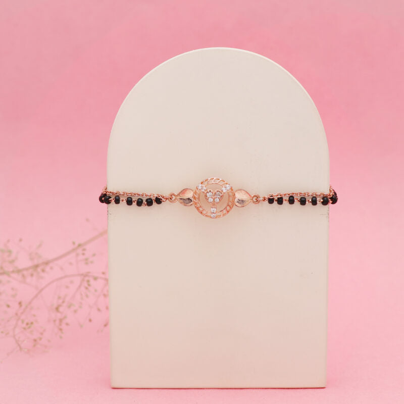 Silver Rose Gold Glamour Mangalsutra