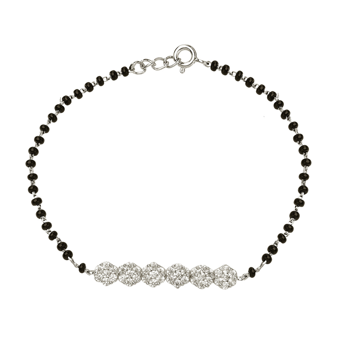 Silver Solitaire Mangalsutra Bracelet