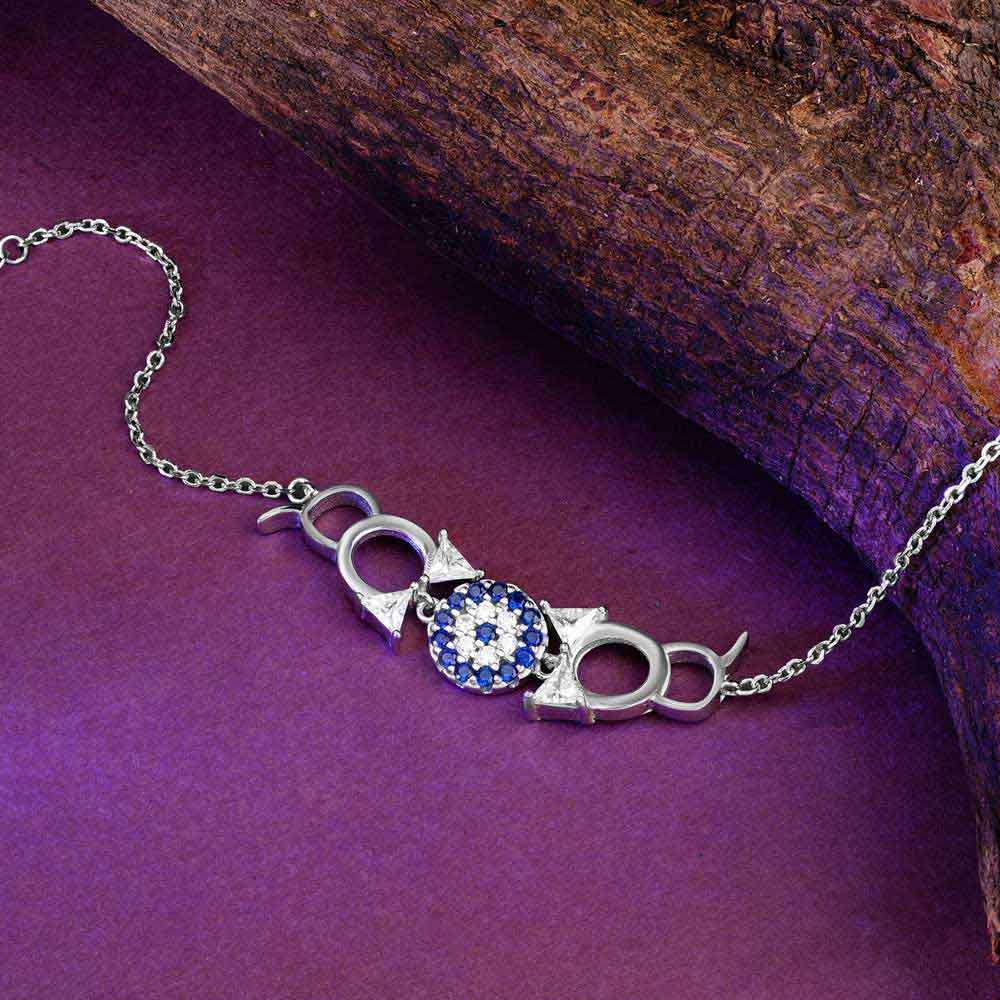 Silver Blue Glamour Bracelet
