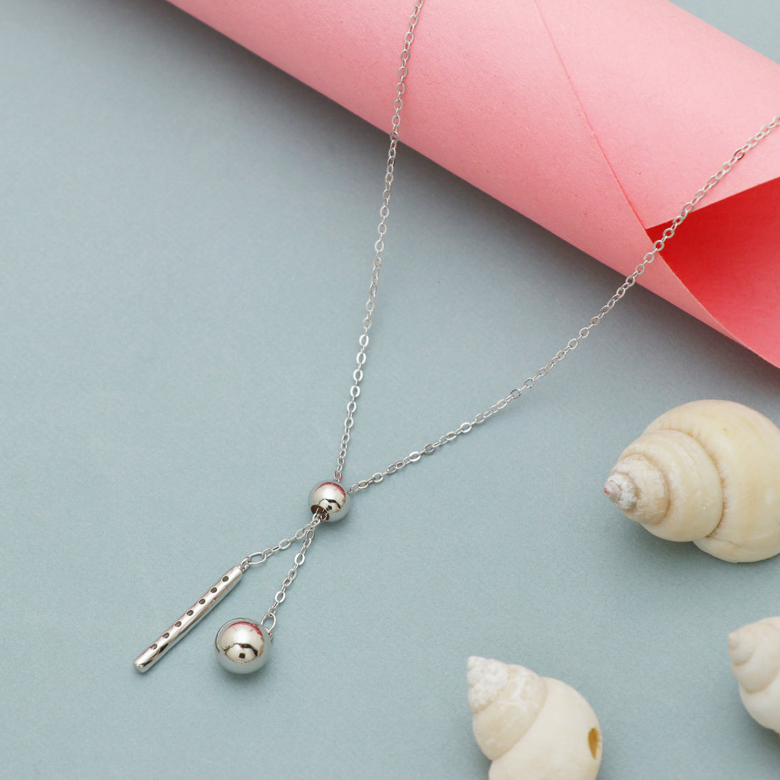 Silver Serenity DropĀ Chain Pendant