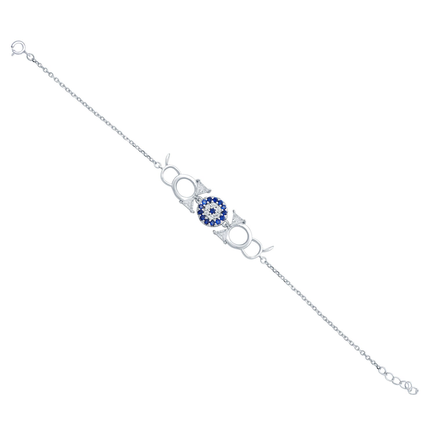 Silver Blue Glamour Bracelet