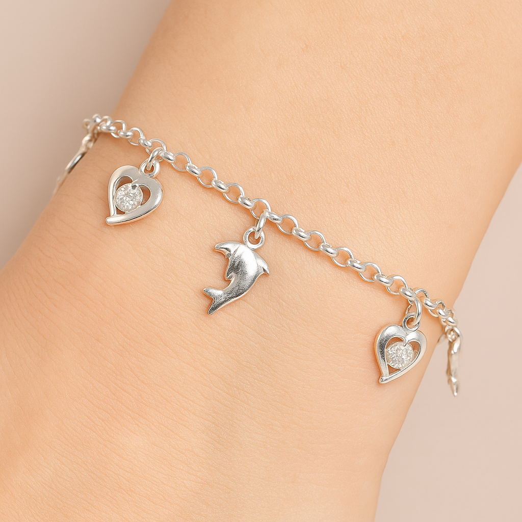 Silver Heartfelt Charm Bracelet