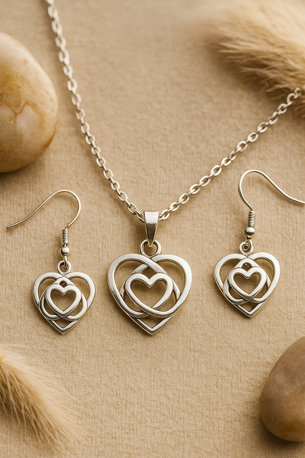 Silver Triple Love Chain Pendant