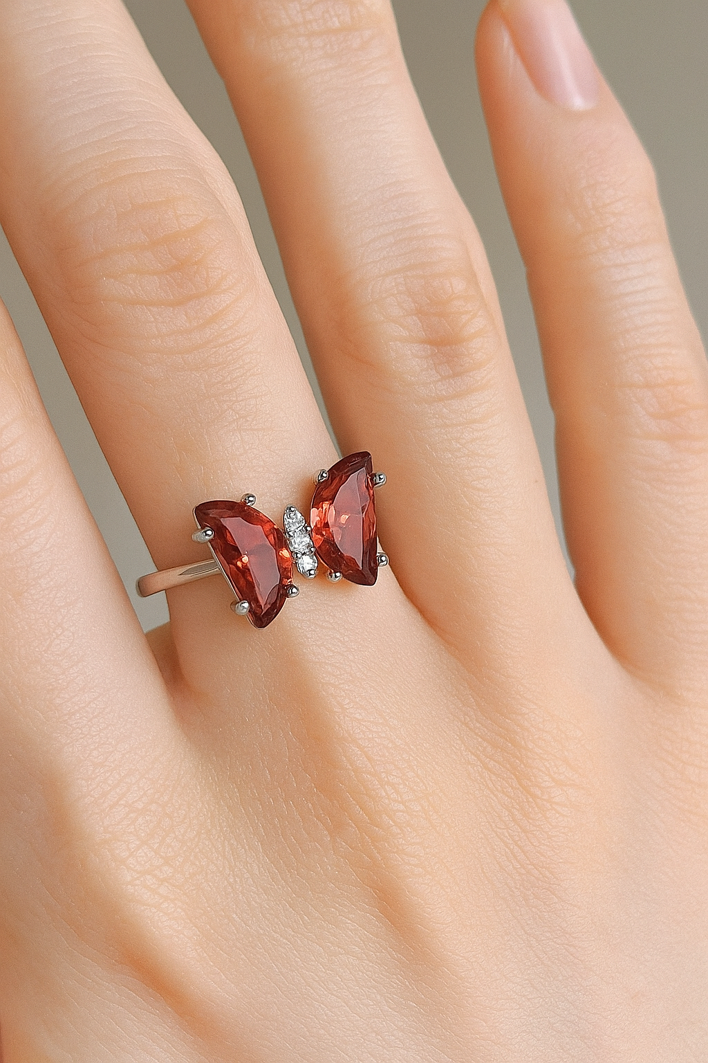 Red Butterfly Grace Ring