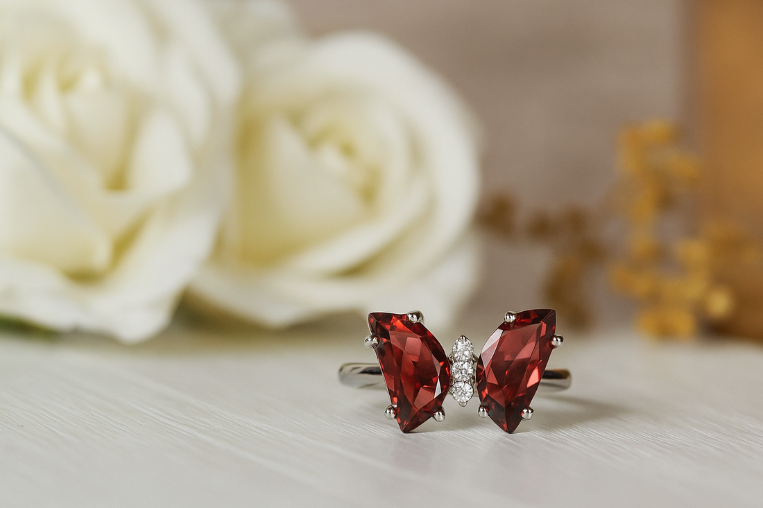Red Butterfly Grace Ring