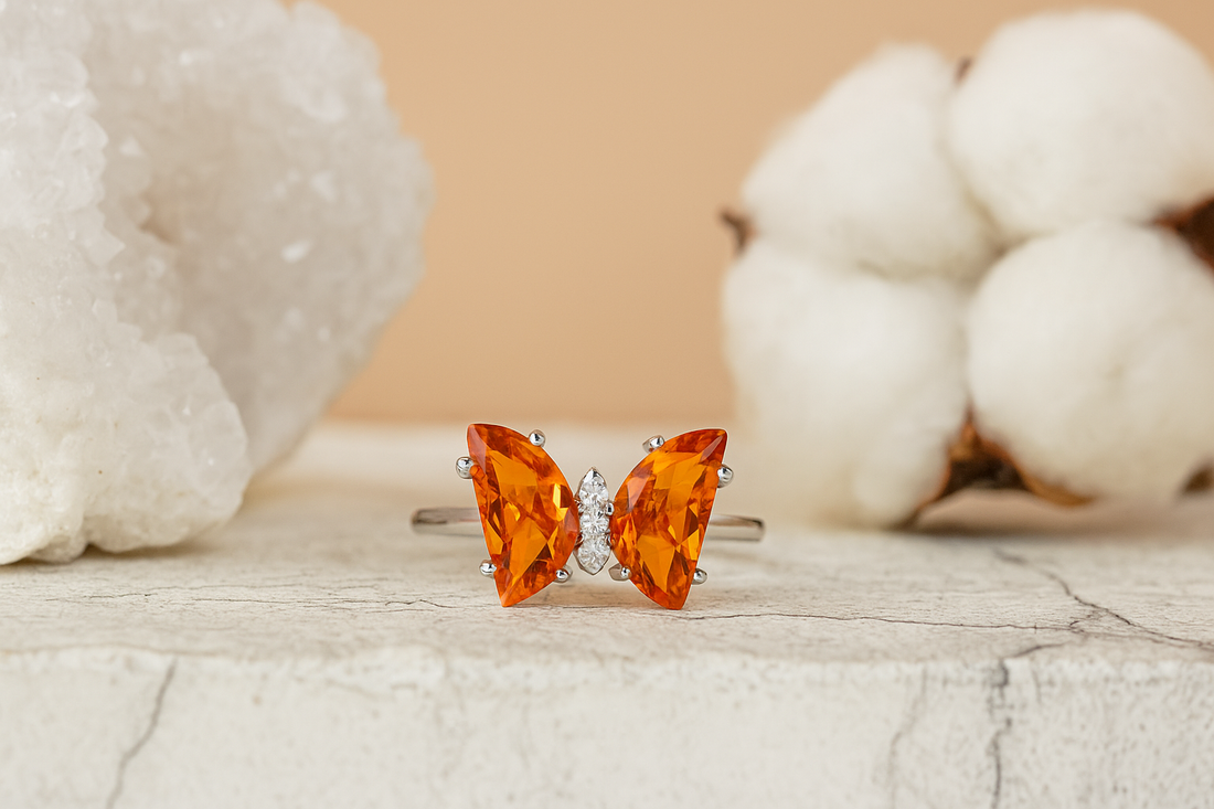 Fiery Butterfly Elegance Ring