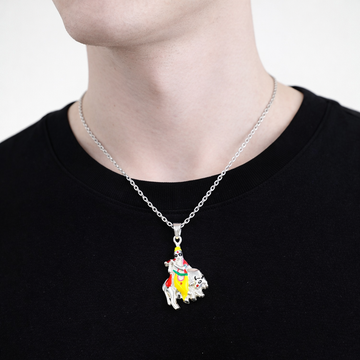 Silver Lord Krishna Chain Pendant