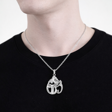 Silver Ganeshji Chain Pendant