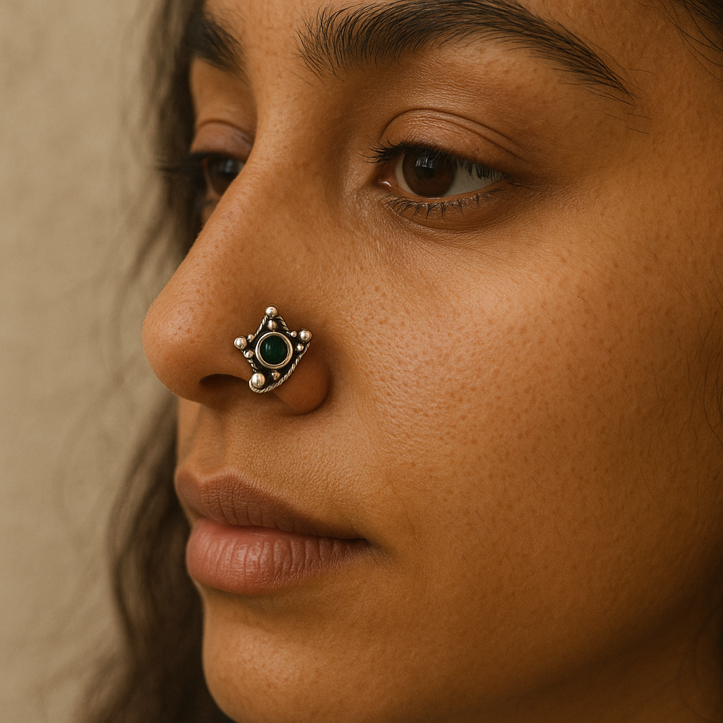 Silver Dark Elegance Nosepin