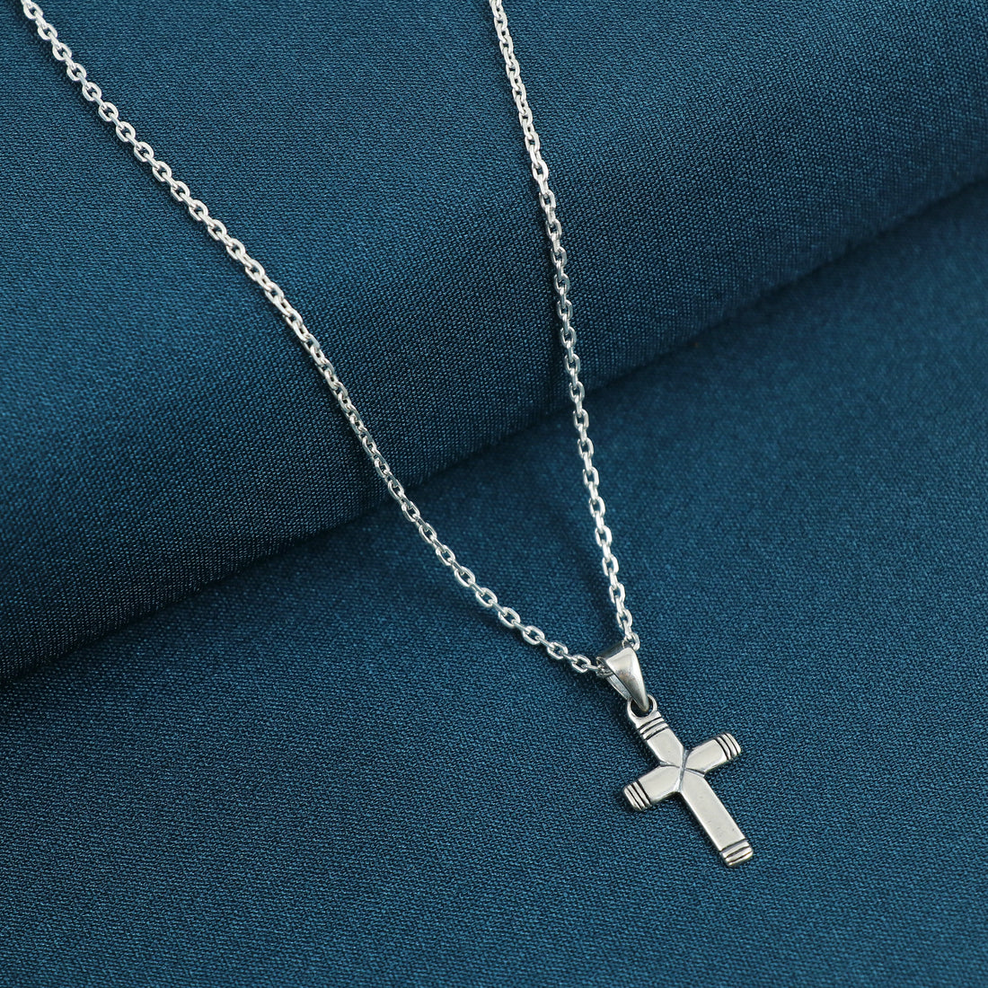 Silver Grace Cross Chain Pendant