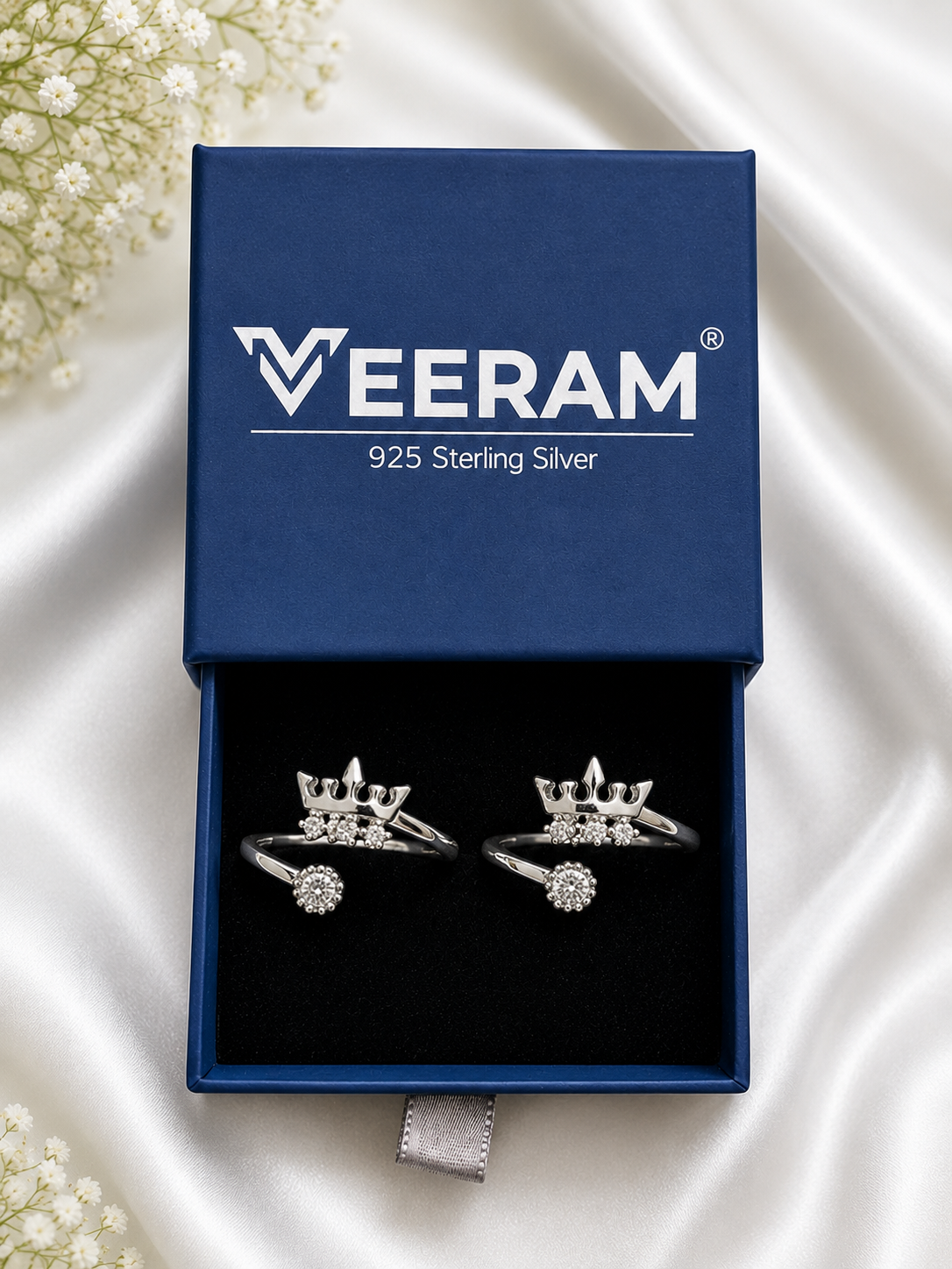 Crown Elegance Toe Rings