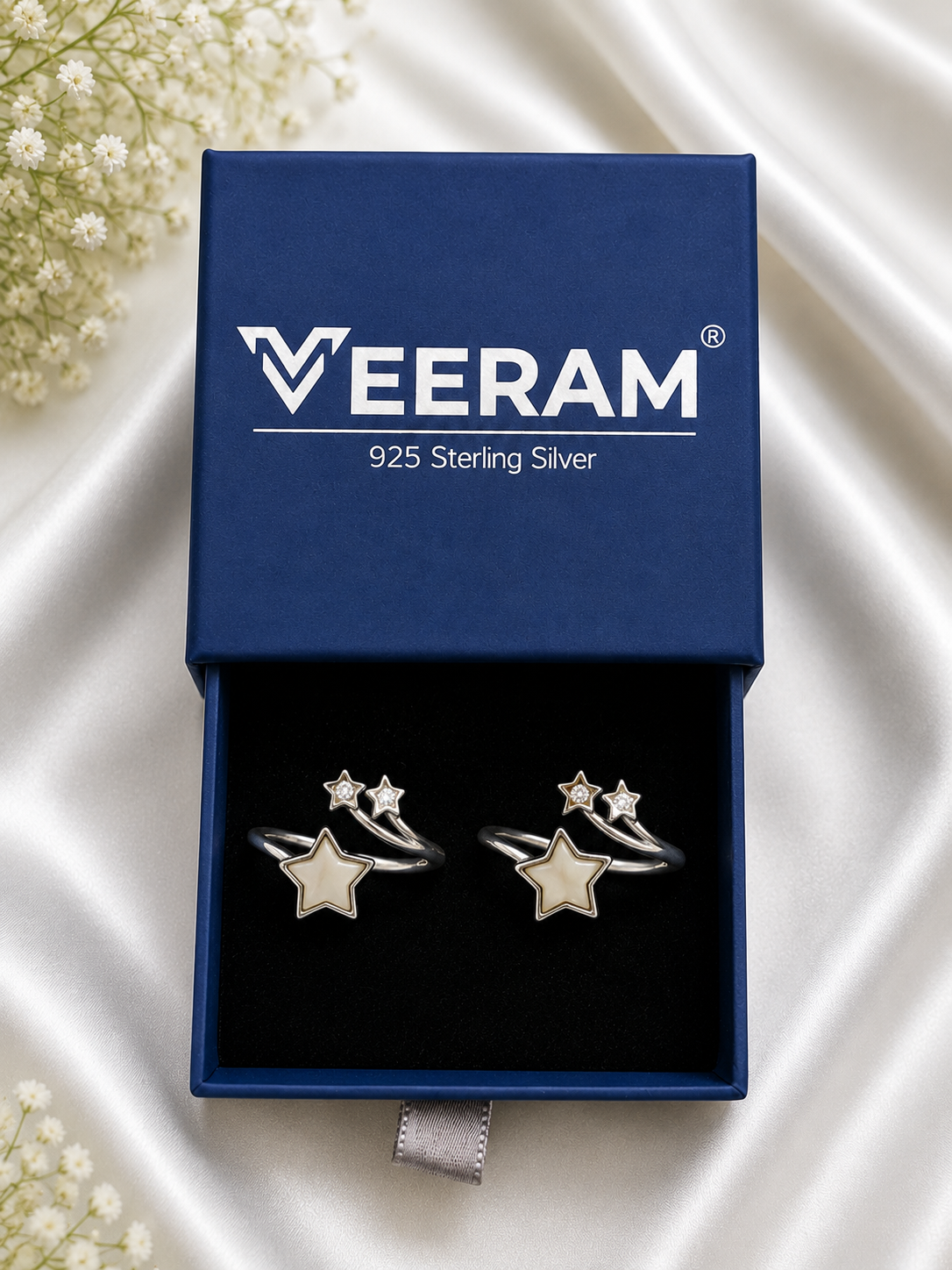 Celestial Star Silver Toe Rings