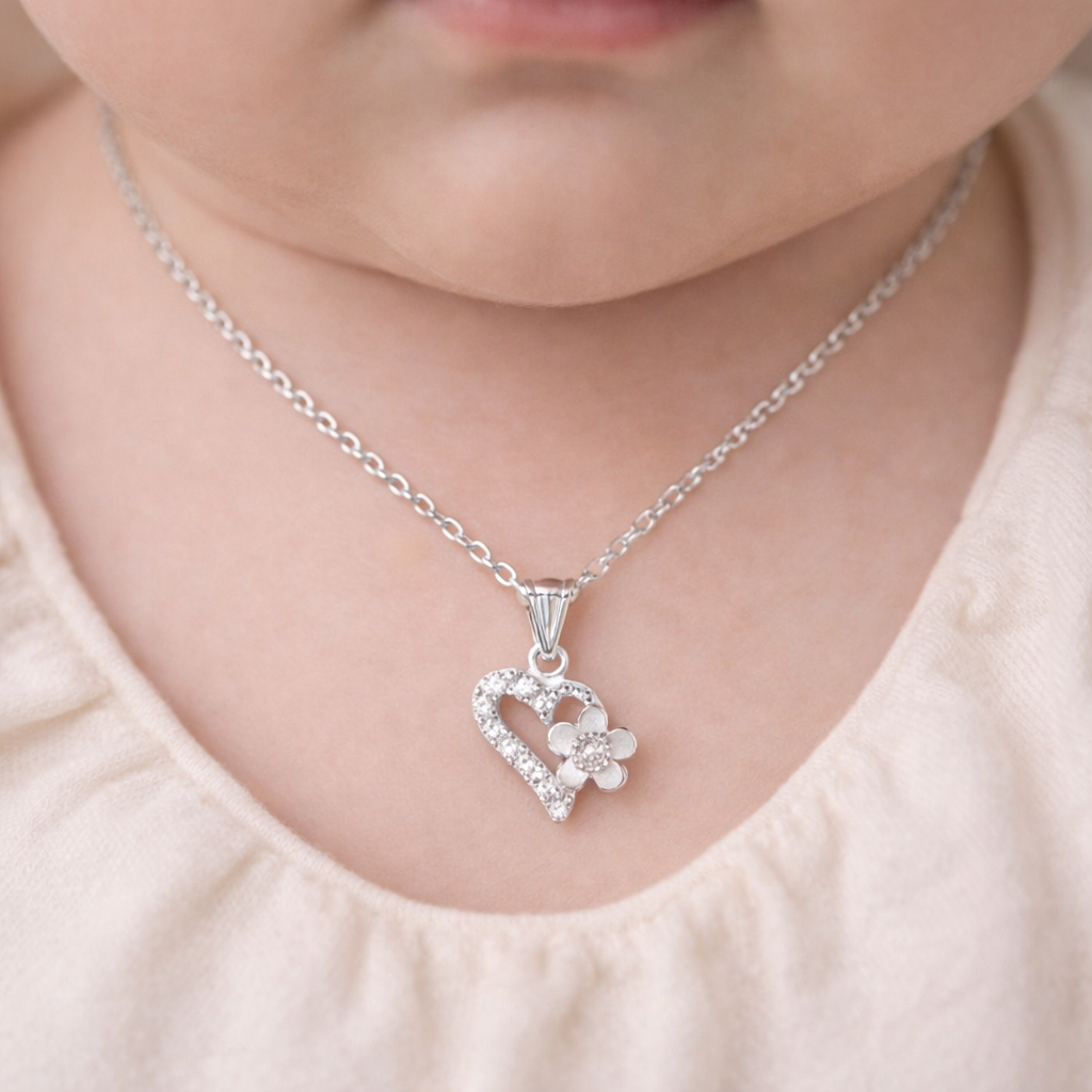 Silver Baby Heart Pendant