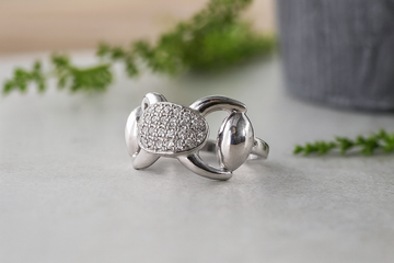 Bold Knot Statement Silver Ring