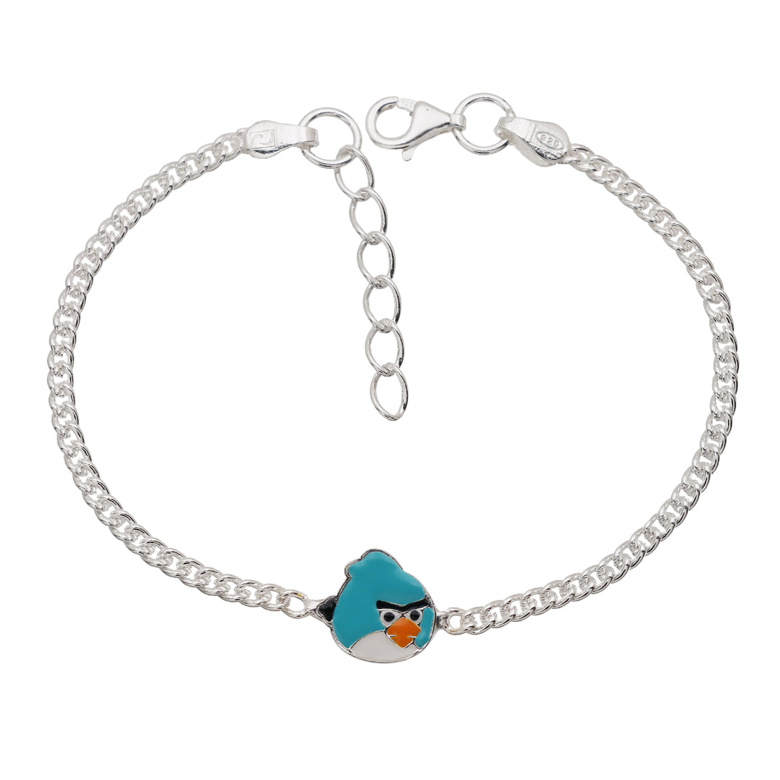 Pure Silver Angry Bird Baby Rakhi