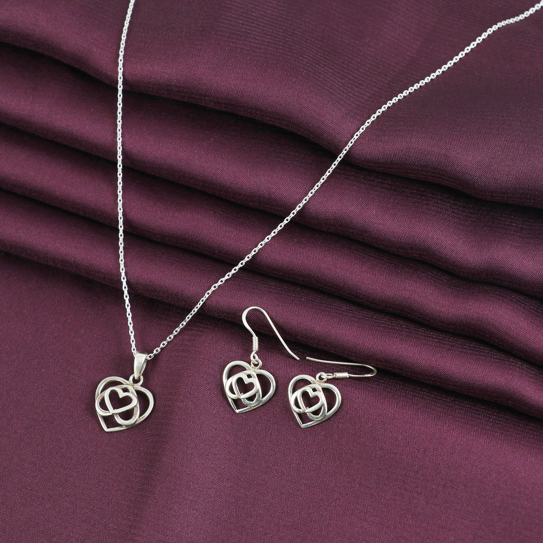 Silver Triple Love Chain Pendant