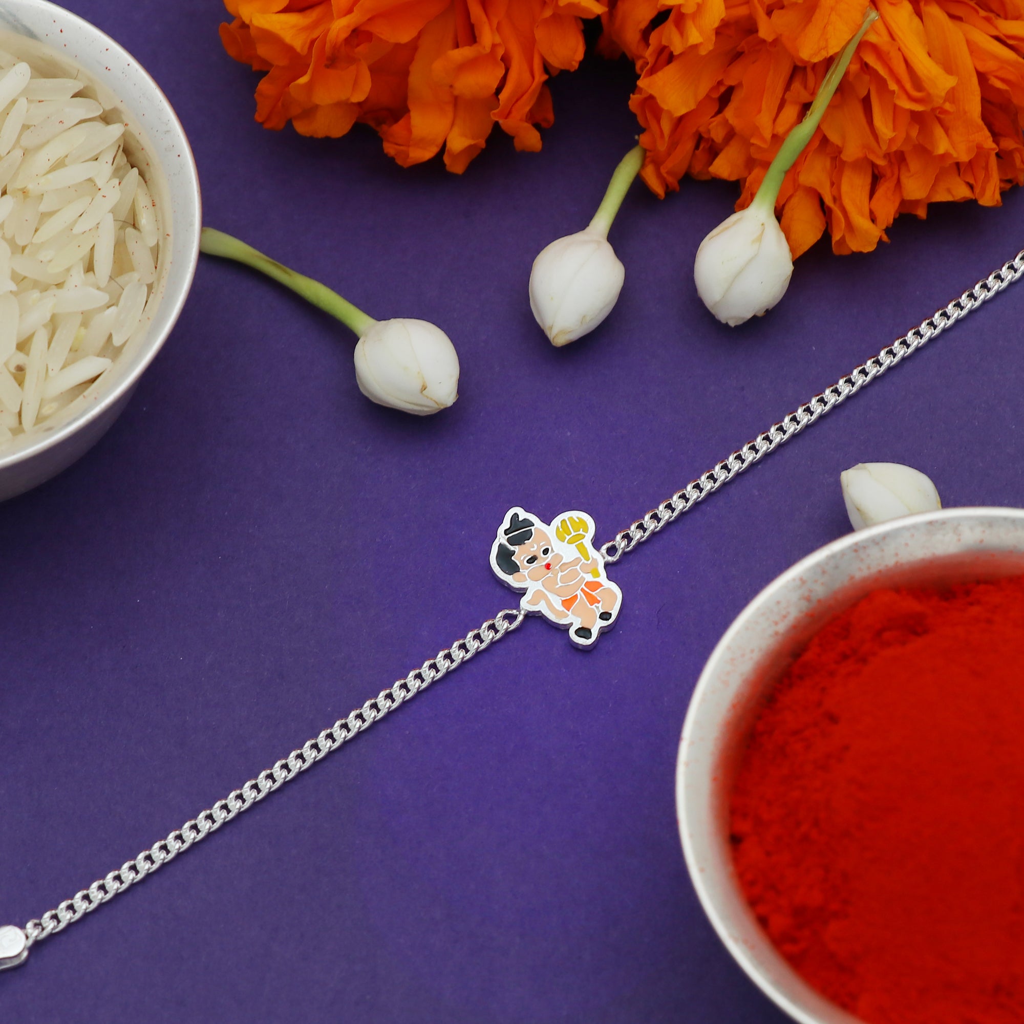 Pure Silver Hanuman Baby Bracelet