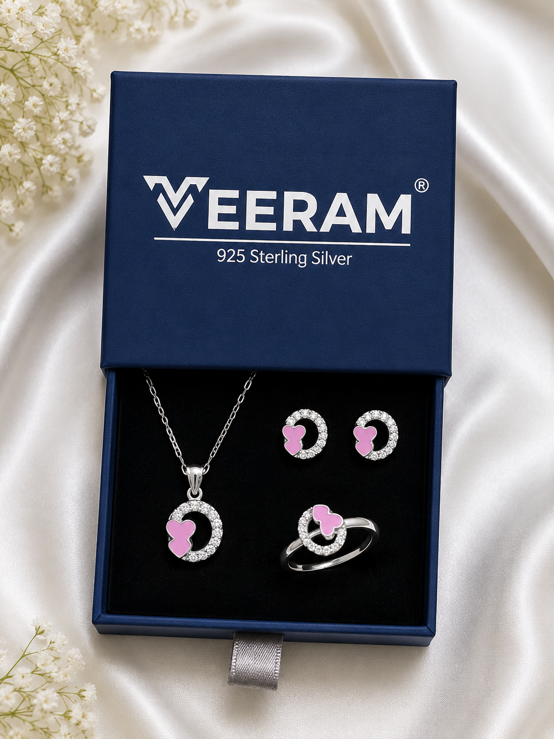 Silver Baby Cute Pendant Set