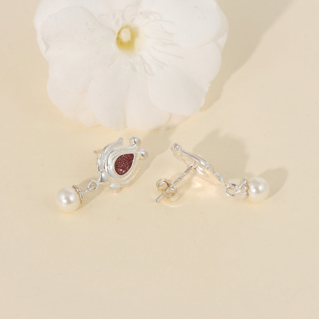 Lotus Radiance Silver Earrings