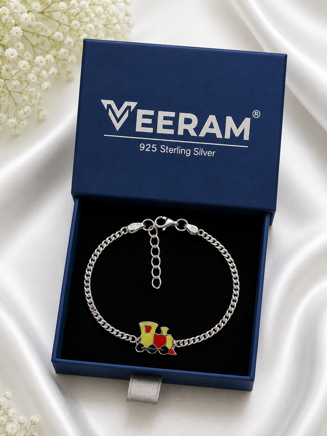 Pure Silver Train Baby Bracelet