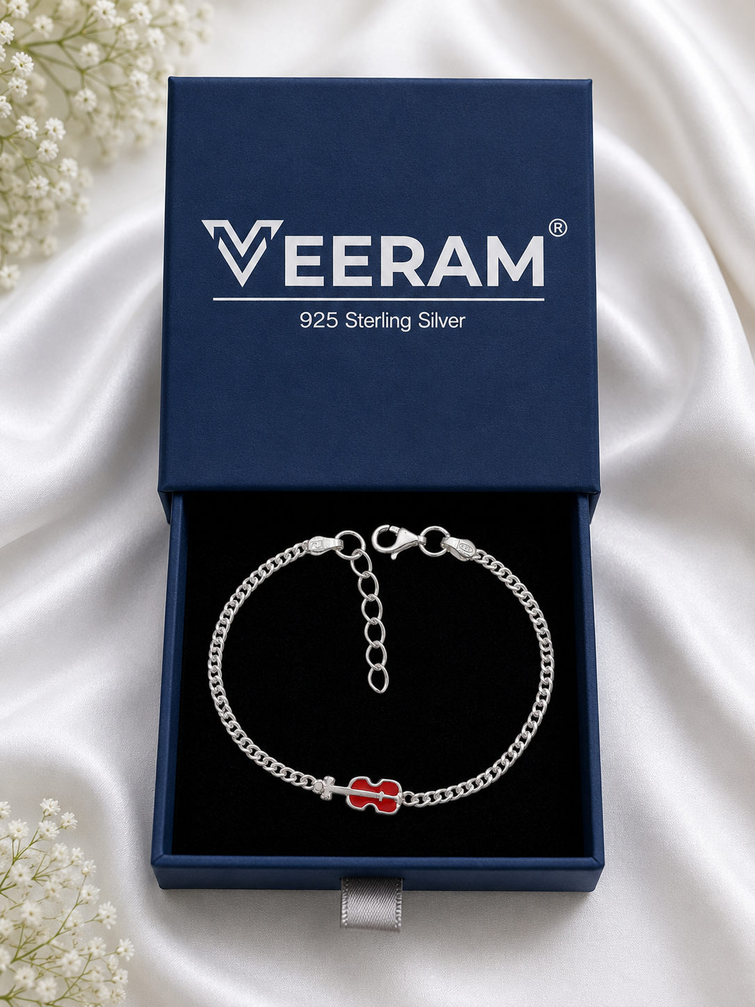 Pure Silver Guitar Baby Bracelet