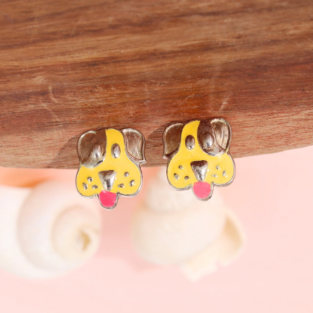 Silver Puppy Love Studs