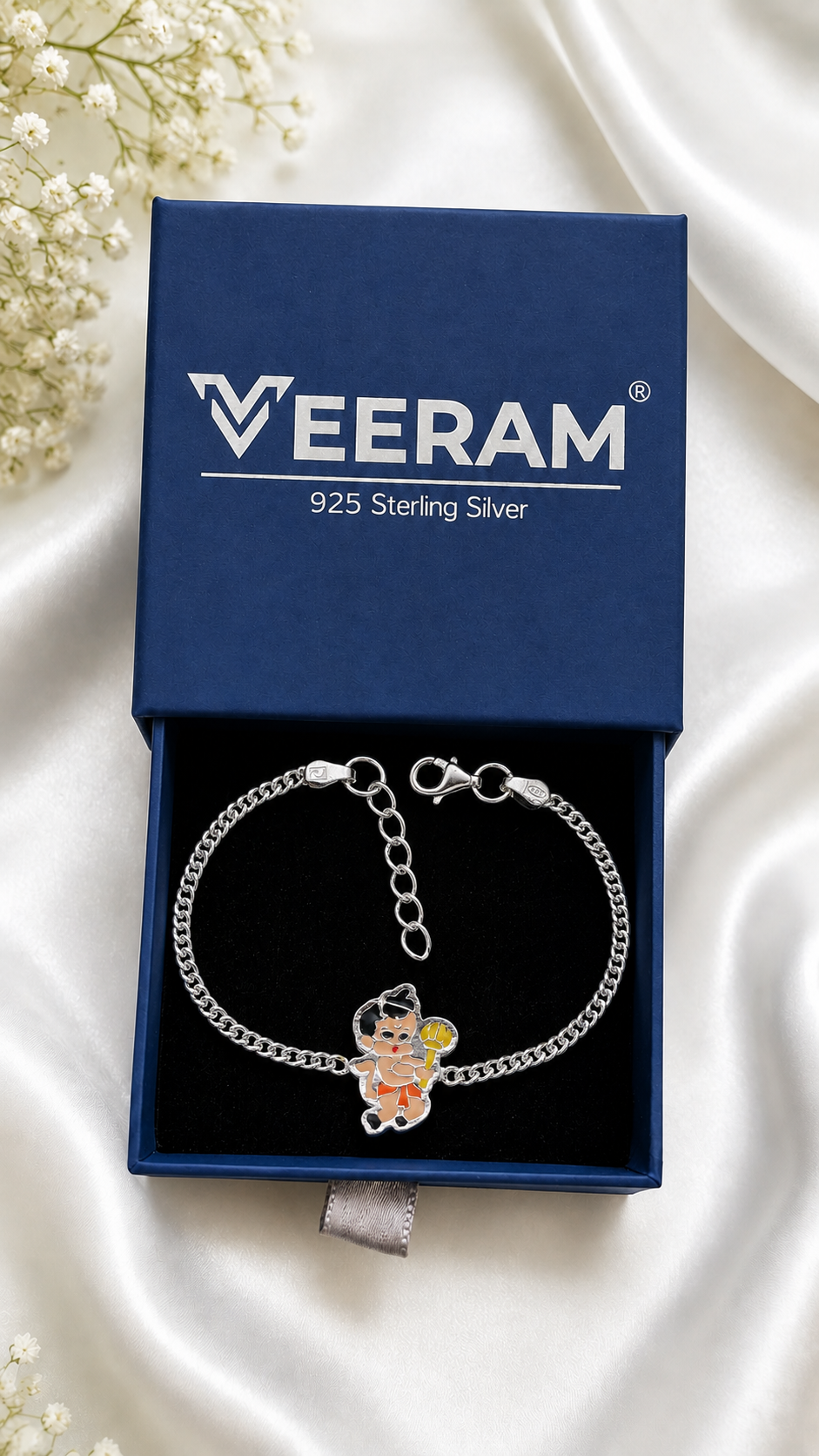 Pure Silver Hanuman Baby Bracelet