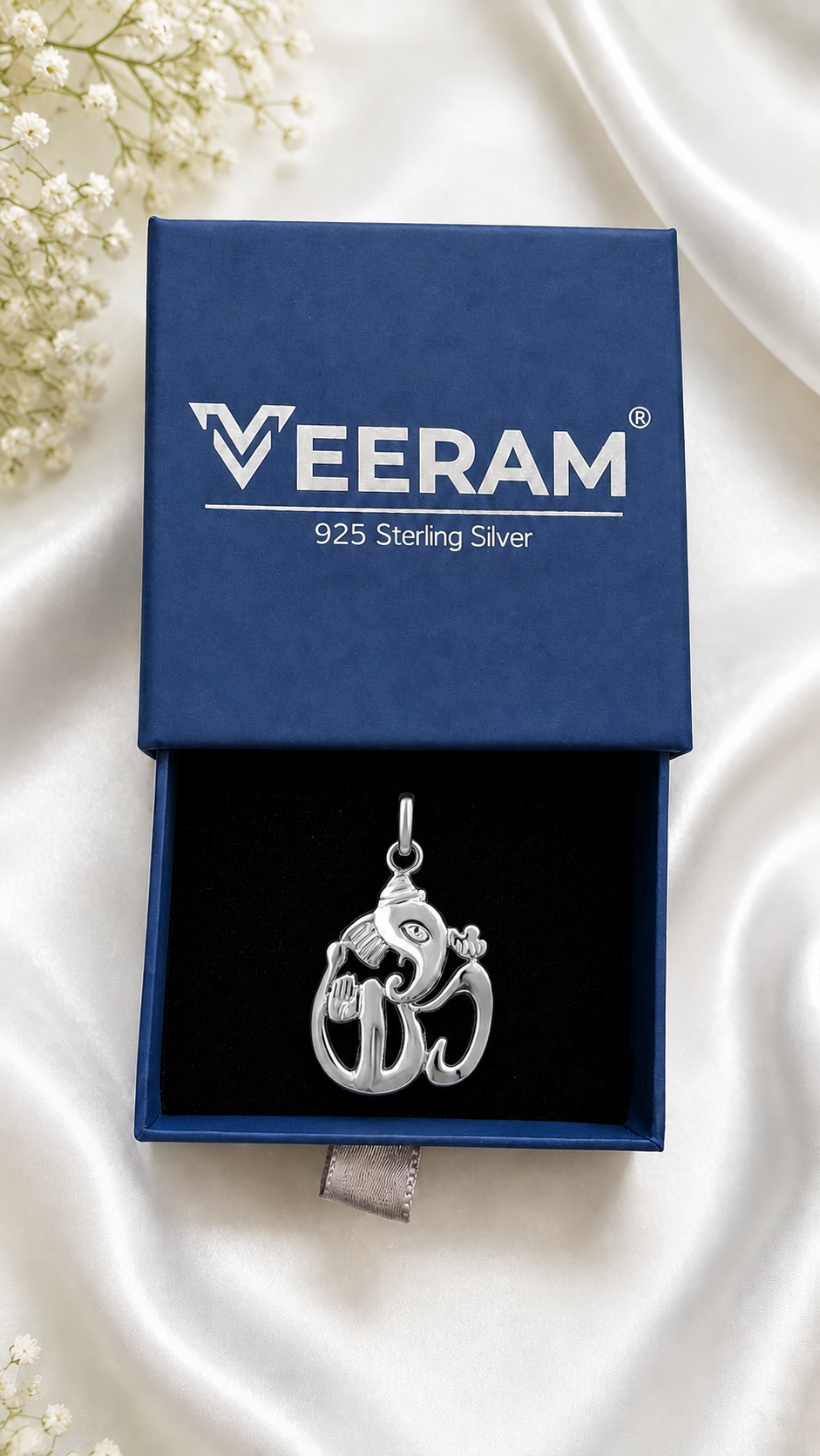 Silver Ganeshji Chain Pendant