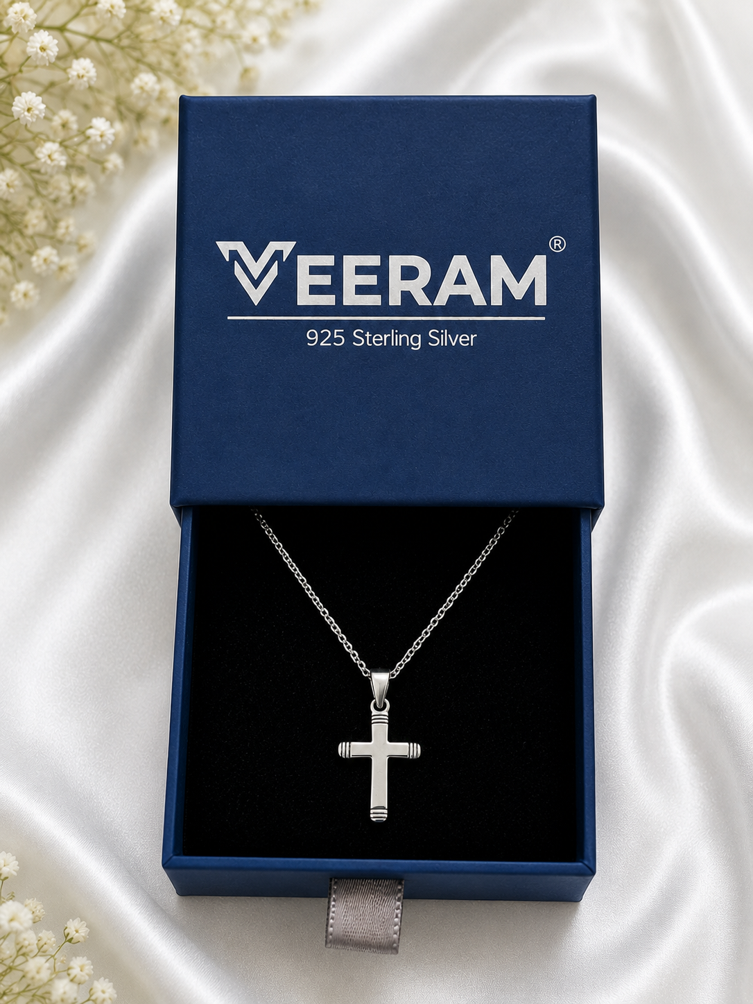 Silver Grace Cross Chain Pendant