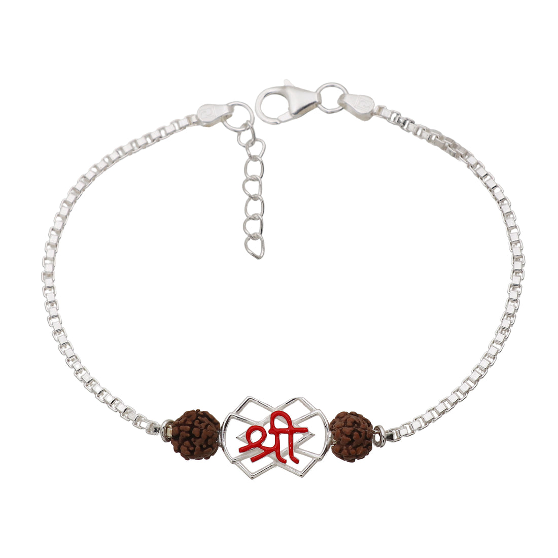Shri Rudraksha Silver Rakhi