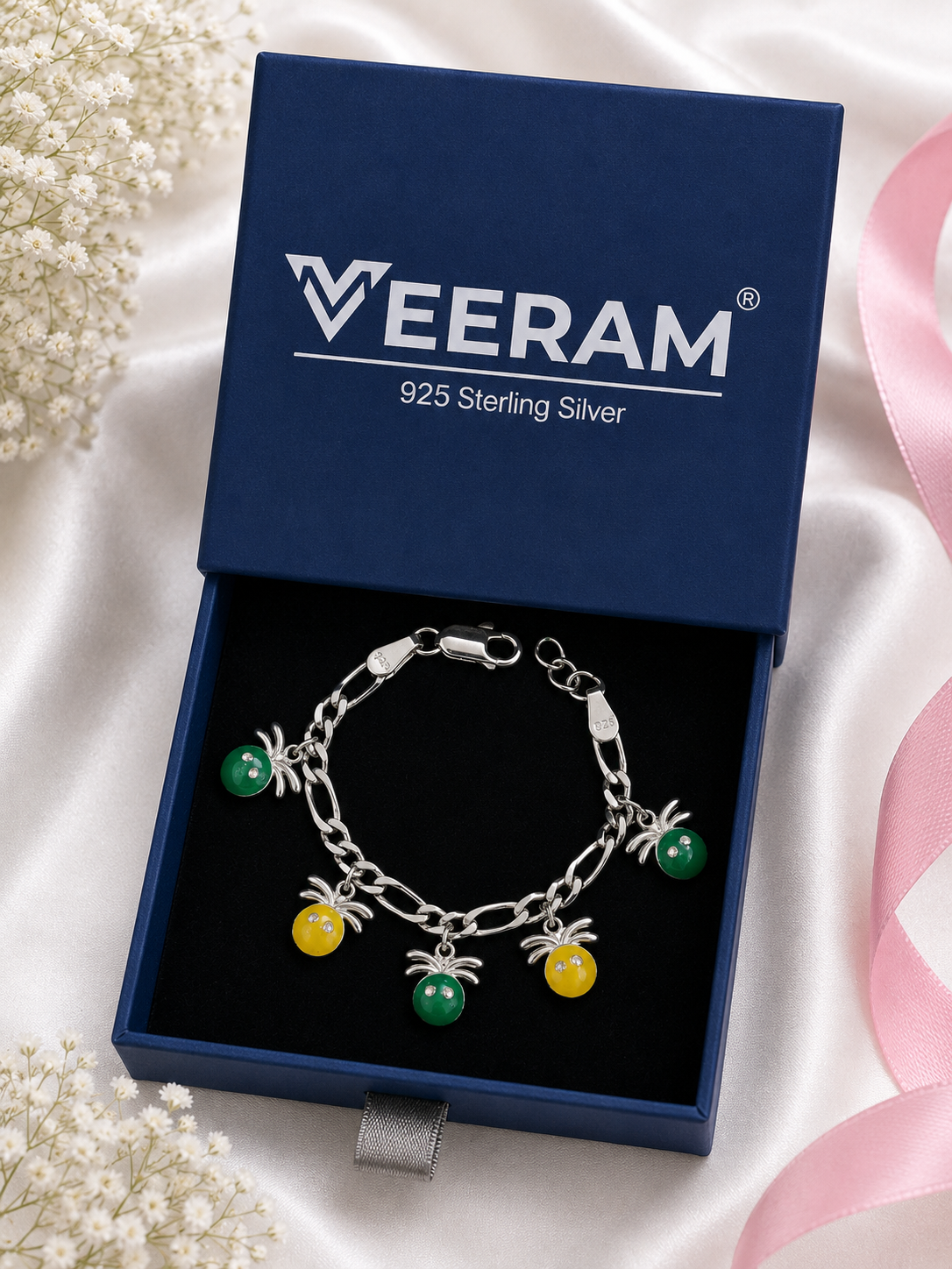 Silver Precious Halo Bracelet