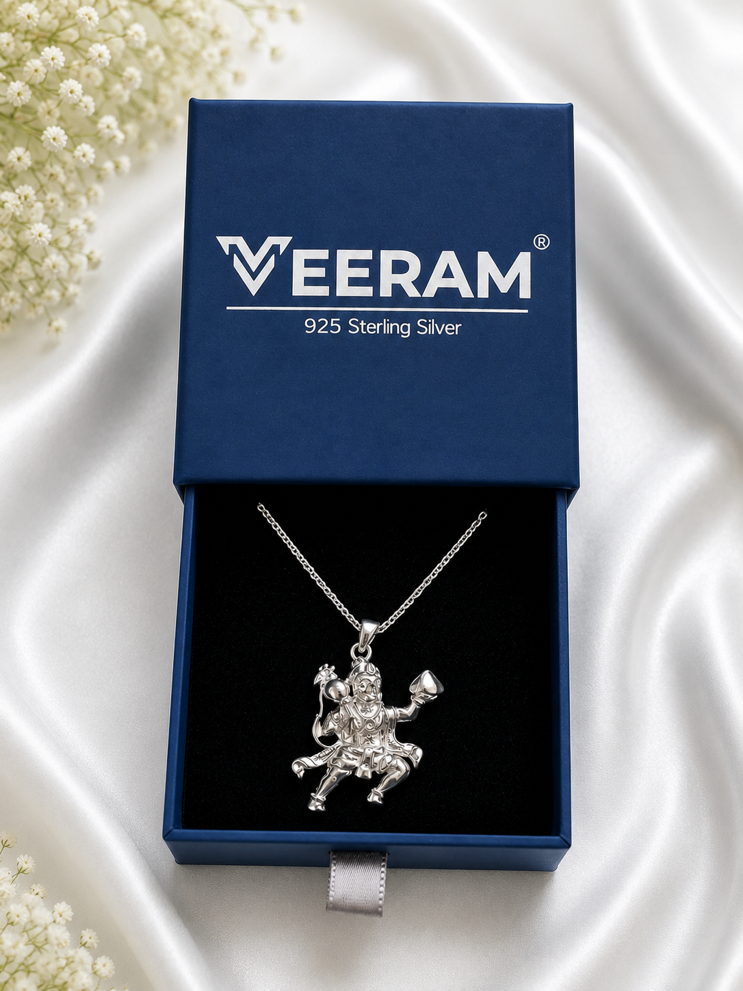 Sankat Mochan Hanuman Silver Pendant