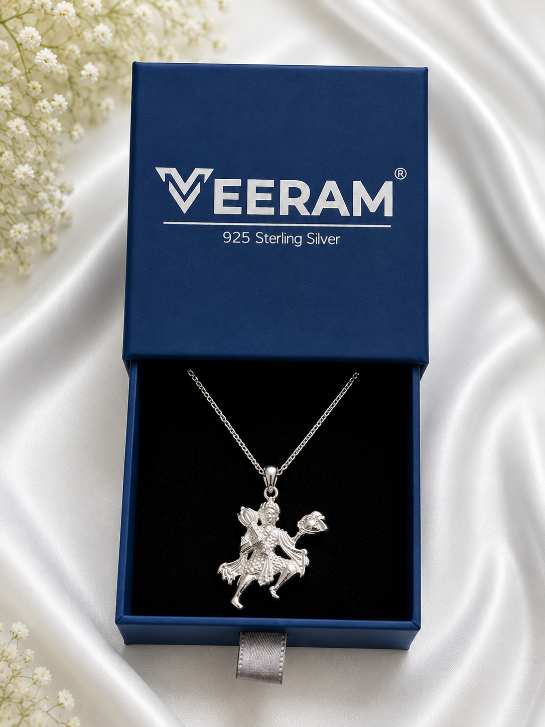 Panchmukhi Hanuman Silver Pendant
