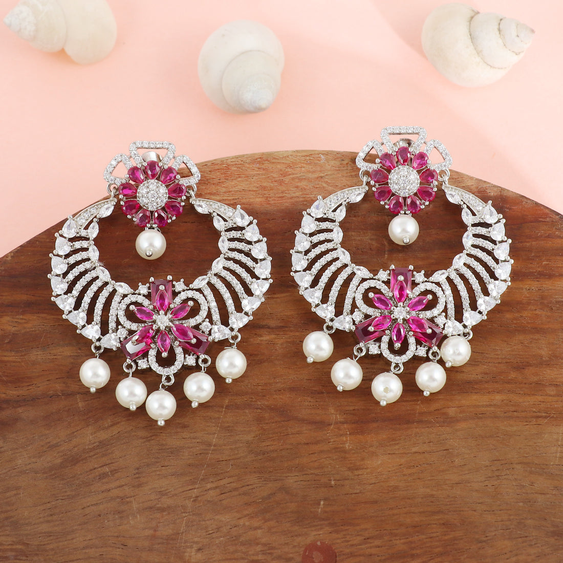 Silver Rose Royal Earring